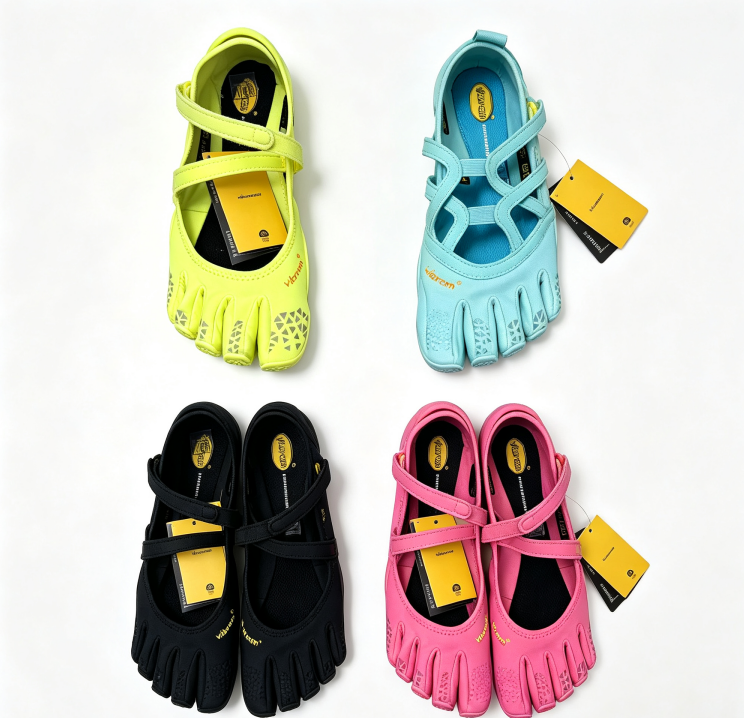 V-You Know Women's 5-Toe Split BarefootShoes - Pink, Breathable, Flexible Thin GripSole, Adjustable Strap, for Yoga & Pilates, US-Style Casual Fitness Footwear (Barefoot ShoesWomen)